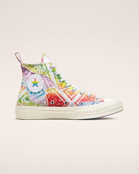 Tenisi Inalti Barbati Converse Chuck 70 Pride Albi Rosii | RO IRADT857